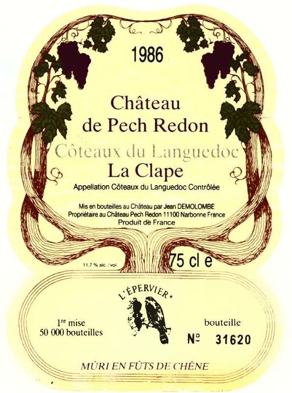 Languedoc-La Clape-Dom PechRedon 1986.jpg